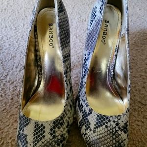 Snake skin heels